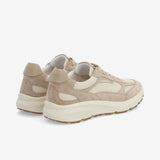 Sneakers de sport en cuir de velours Dusk Runner - Beige - SCHMOOVE MEN