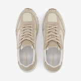 Sneakers de sport en cuir de velours Dusk Runner - Beige - SCHMOOVE MEN