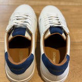 Sneakers en cuir pour homme Sparkle - Blanc & Marine - SCHMOOVE MEN