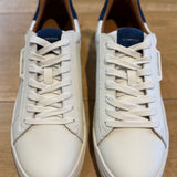 Sneakers en cuir pour homme Sparkle - Blanc & Marine - SCHMOOVE MEN