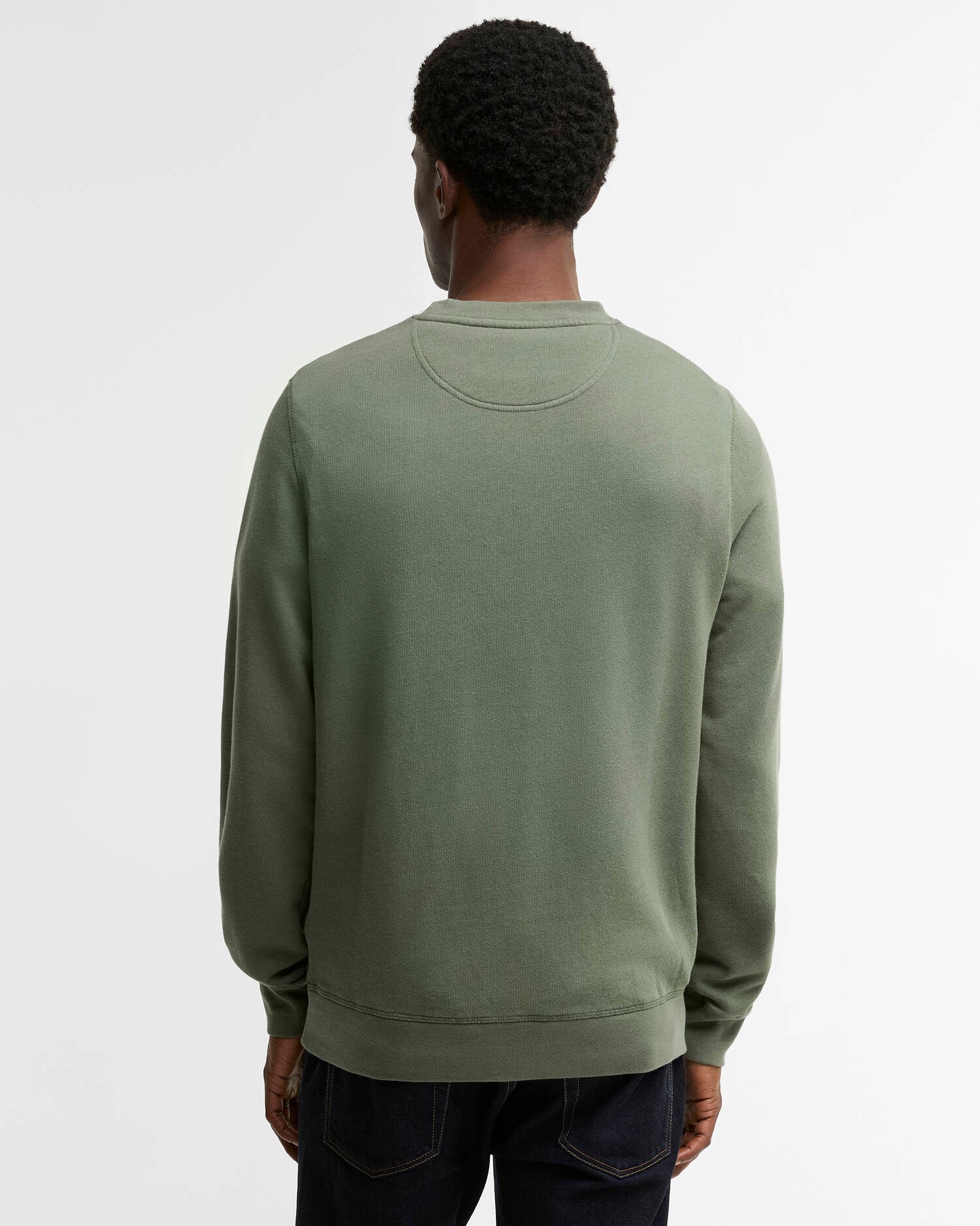 Vue de dos du sweat-shirt Prep vert thym BARBOUR HOMME