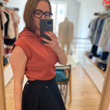 Sweat à capuche sans manches Drilis - Argile rouge - SUN VALLEY FEMME