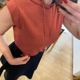 Sweat à capuche sans manches Drilis - Argile rouge - SUN VALLEY FEMME