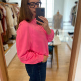 Sweat oversize col froncé Yaelle - Gum - DES PETITS HAUTS
