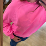 Sweat oversize col froncé Yaelle - Gum - DES PETITS HAUTS