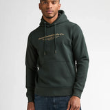 Sweat à capuche vert foncé SWH393 PETROL INDUSTRIES porté de face avec un jean