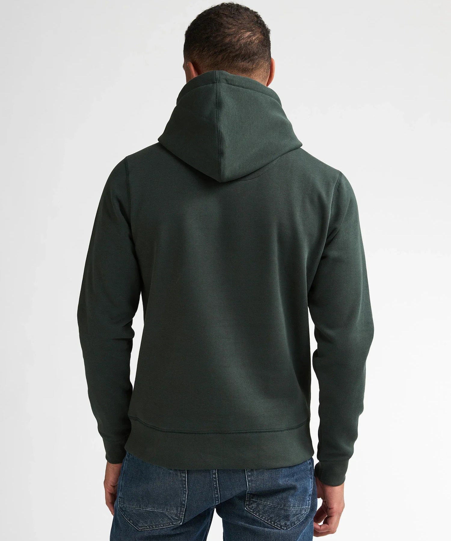 Vue de dos du sweat à capuche vert foncé PETROL INDUSTRIES pour homme