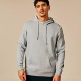 Sweat à capuche uni en molleton doux Licola - Bleu gris - SUN VALLEY HOMME