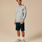 Sweat à capuche uni en molleton doux Licola - Bleu gris - SUN VALLEY HOMME