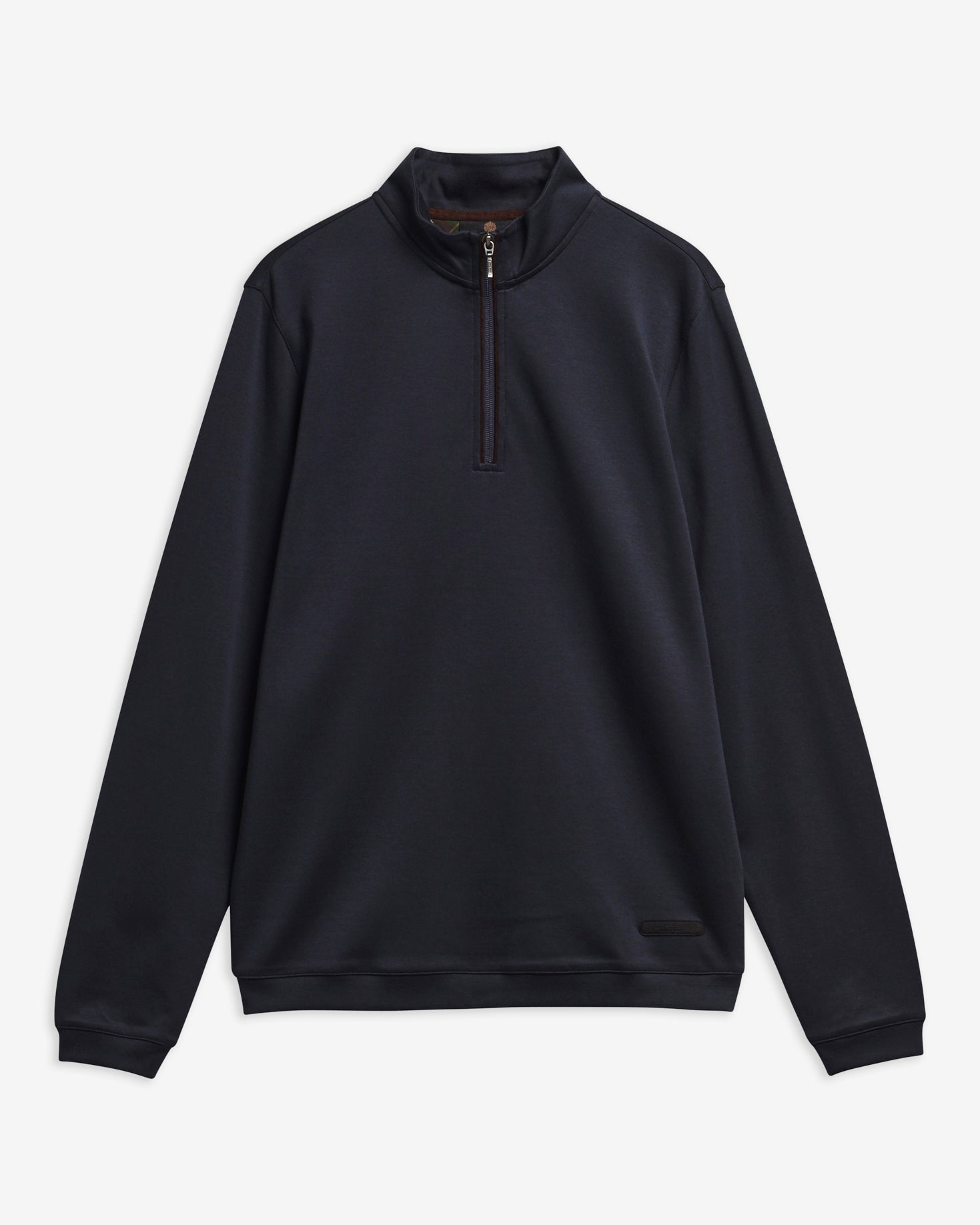 Photo à plat du sweat à demi-zip Guy bleu marine BARBOUR HOMME