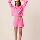Sweat oversize col froncé Yaelle - Gum - DES PETITS HAUTS