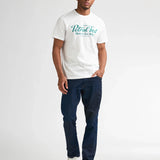 Look complet homme avec le t-shirt blanc Anderson PETROL INDUSTRIES et jean brut