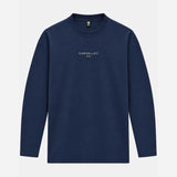 T-shirt à manches longues en coton anthracite bleu SUN VALLEY HOMME Chikar avec logo poitrine