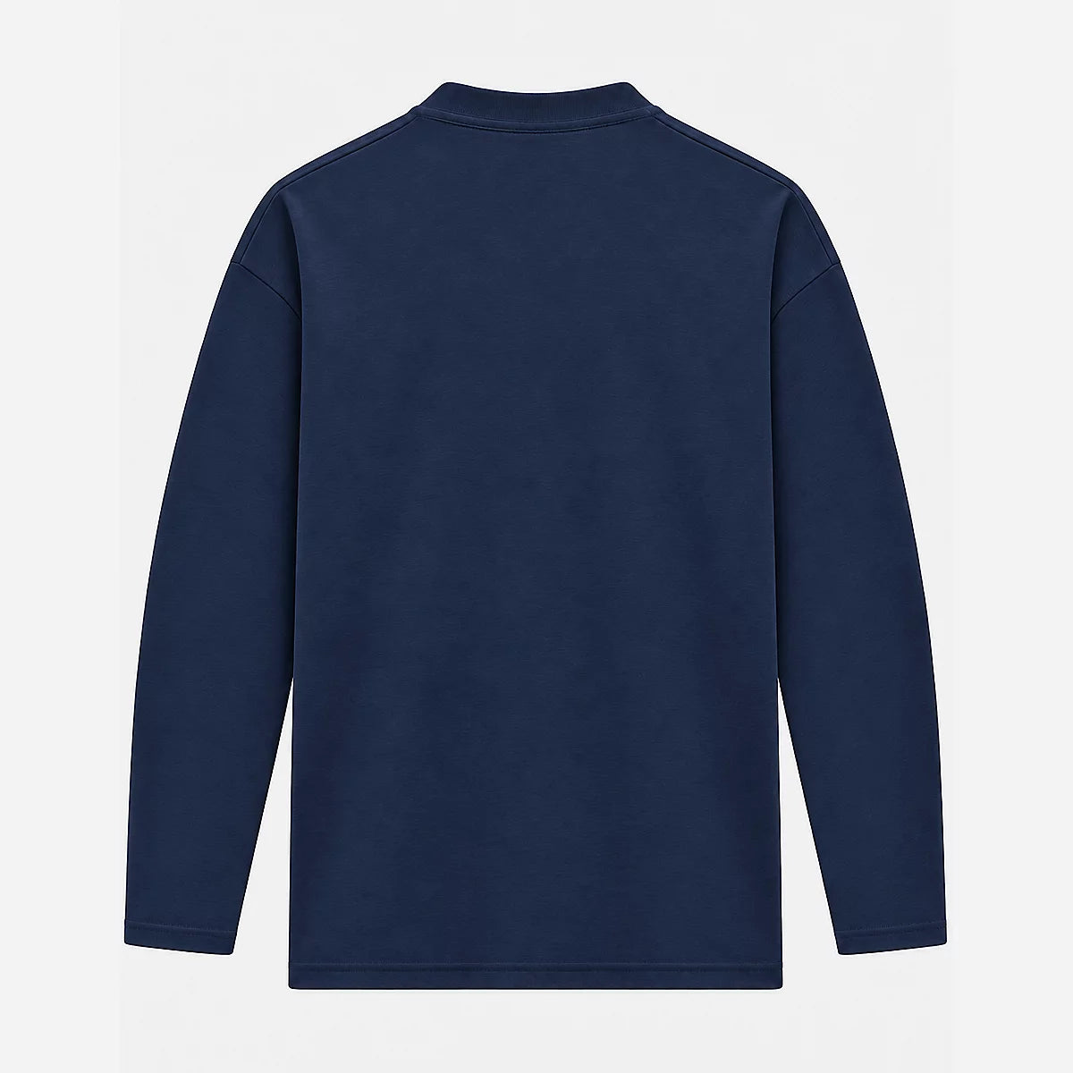 Vue de dos du t-shirt manches longues uni anthracite bleu SUN VALLEY HOMME Chikar