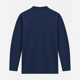 Vue de dos du t-shirt manches longues uni anthracite bleu SUN VALLEY HOMME Chikar