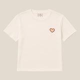 Vue à plat du t-shirt col rond écru Ilian DES PETITS HAUTS