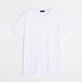 Vue à plat du t-shirt manches courtes blanc en coton recyclé TBS HOMME Pierretee