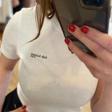 T-shirt ajusté en pur coton Willo - Blanc - NO NAME