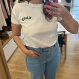 T-shirt ample en pur coton Bede - Blanc - BARBOUR FEMME
