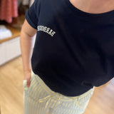 T-shirt ample en pur coton Bede - Marine - BARBOUR FEMME
