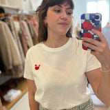T-shirt en coton avec broderie crabe Ilie - Ecru - DES PETITS HAUTS