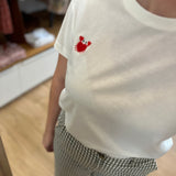 T-shirt en coton avec broderie crabe Ilie - Ecru - DES PETITS HAUTS