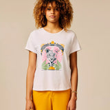 T-shirt en coton imprimé léopard et fleur Pyatym - SUN VALLEY FEMME