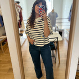 T-shirt marinière boxy Fionna - Indigo & Beurre - DES PETITS HAUTS