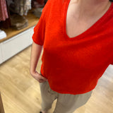 T-shirt oversize en lin col V Hanabelle - DES PETITS HAUTS