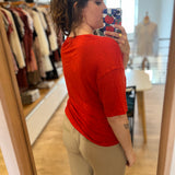 T-shirt oversize en lin col V Hanabelle - DES PETITS HAUTS