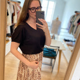 T-shirt oversize en lin col V Hanabelle - DES PETITS HAUTS