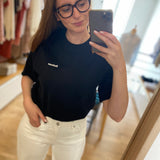 T-shirt oversize en pur coton Marjorie - Noir - BARBOUR FEMME