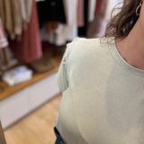 T-shirt pailleté à manches froncées B310555 - Amande irisé - IKKS WOMEN