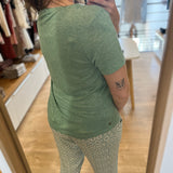 T-shirt uni oversize col V Pecetto - SUN VALLEY FEMME
