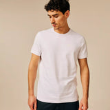 T-shirt ajusté en coton stretch Cevino - Blanc - SUN VALLEY HOMME