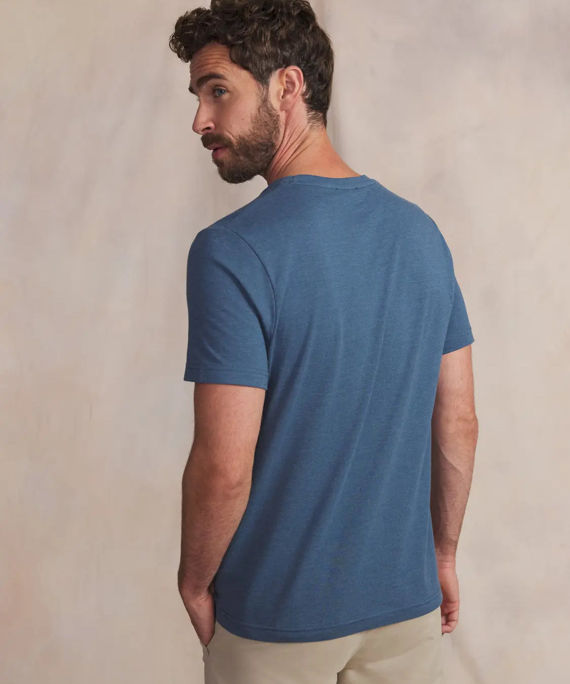 T-shirt ajusté en maille Pieretee - Bleu regate - TBS HOMME