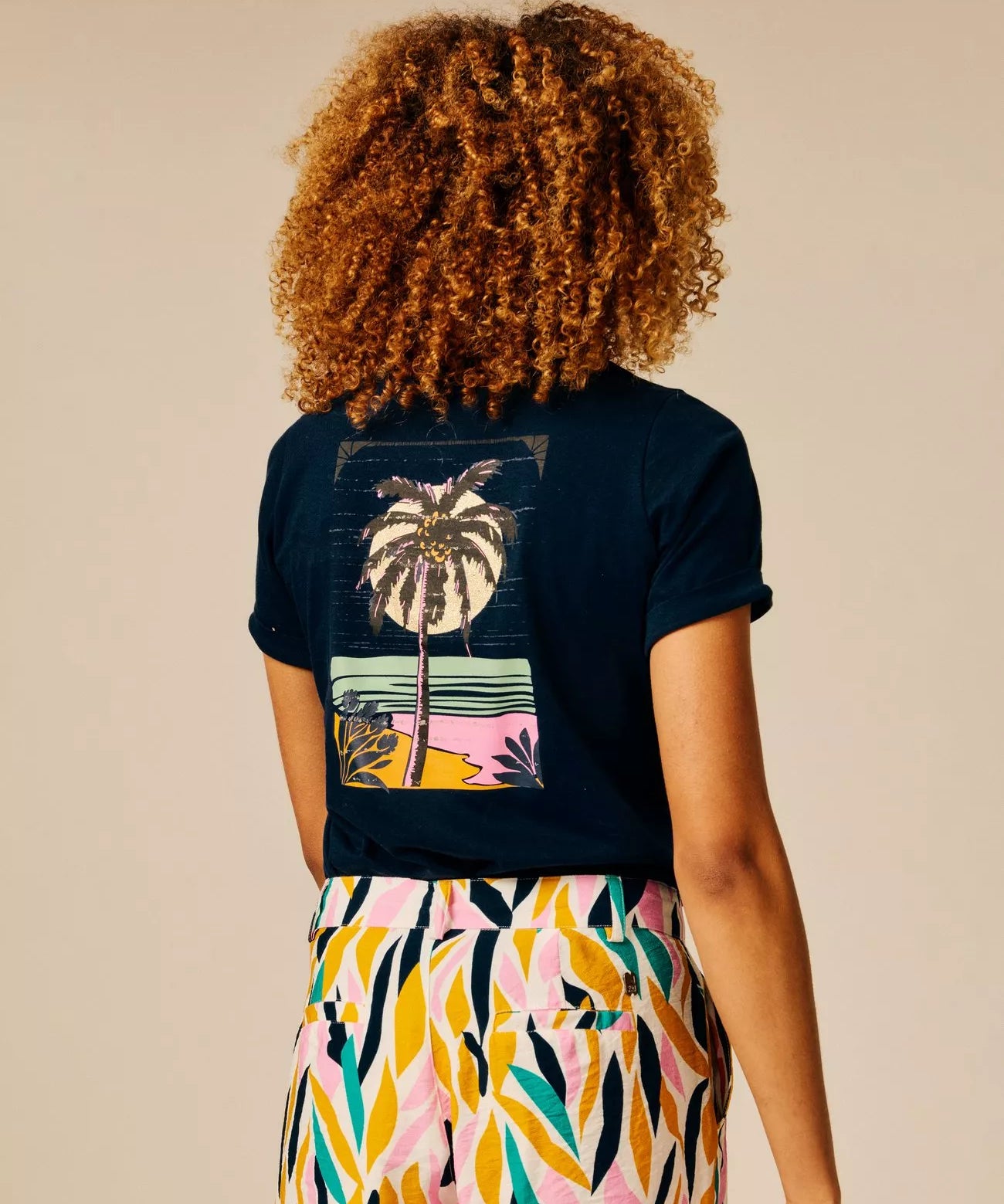 T-shirt basique dos imprimé Pancey - SUN VALLEY FEMME