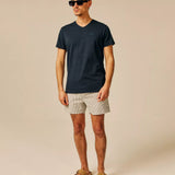 T-shirt basique uni en coton stretch Copra - Marine foncé - SUN VALLEY HOMME