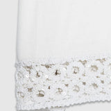 T-shirt boxy à broderies crochetées et sequins B310105 - Blanc - IKKS WOMEN
