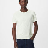 T-shirt col rond droit en coton bio - Vert amande - IKKS MEN