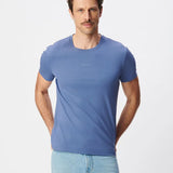 T-shirt droit sportchic pour homme M310123 - Bleu riviera - IKKS MEN