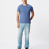 T-shirt droit sportchic pour homme M310123 - Bleu riviera - IKKS MEN