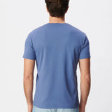 T-shirt droit sportchic pour homme M310123 - Bleu riviera - IKKS MEN