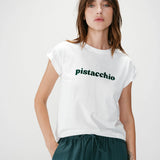 T-shirt en coton à message en velours Wylo - GRACE & MILA