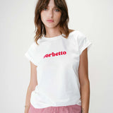 T-shirt en coton à message en velours Wylo - GRACE & MILA