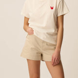 T-shirt en coton avec broderie crabe Ilie - Ecru - DES PETITS HAUTS