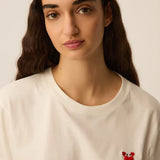 T-shirt en coton avec broderie crabe Ilie - Ecru - DES PETITS HAUTS