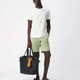 T-shirt en coton flammé avec broderie - Blanc cassé - IKKS MEN