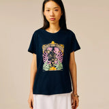 T-shirt en coton imprimé léopard et fleur Pyatym - SUN VALLEY FEMME