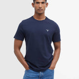 T-shirt en pur coton avec finitions tartan Aboyne - Marine - BARBOUR HOMME